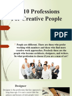 Top 10 Professions For Creative People