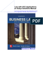 Business Law With Ucc Applications 14th Edition Sukys Solutions Manual