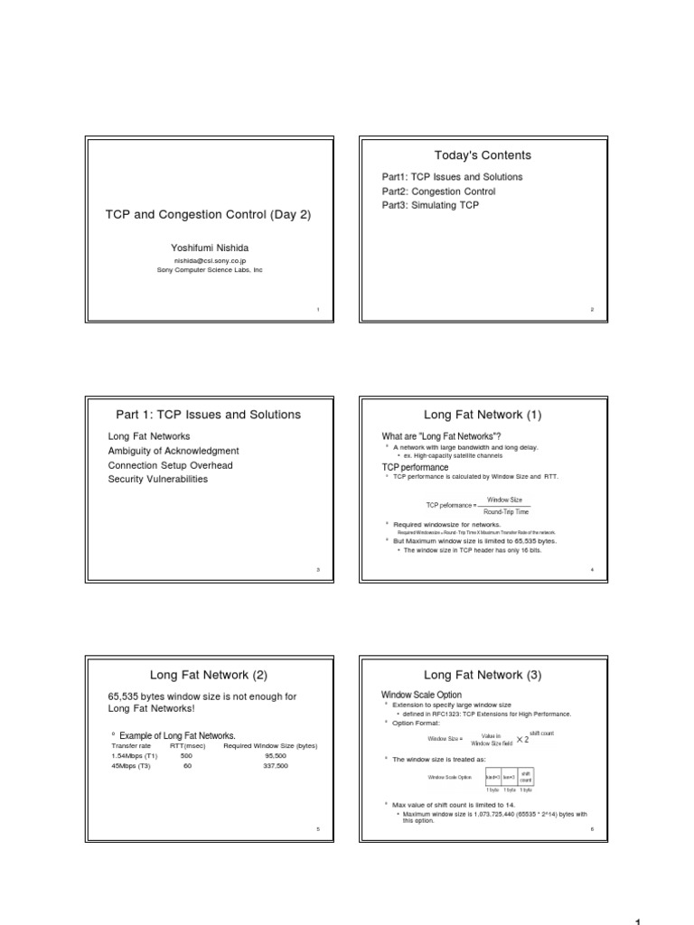 TCP Congestion Control Explained | PDF | Network Congestion ...