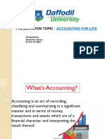 Presentaton Topic:: Accounting For Life