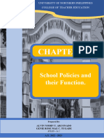 Chapter 11 School Policies and Thier Function