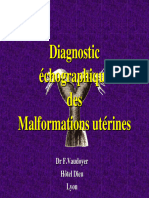 Echographie Malformations Uterines