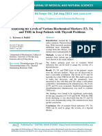 Analysing The Levels of Various Biochemical Markers (T3, T4, and TSH) in Iraqi Patients With Thyroid Problems