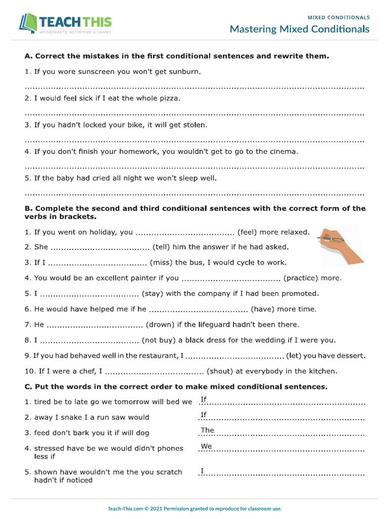 6th Year - Conditionals Practice | PDF