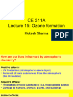 Ce311a Lec 15 Ozone Formation