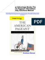 Cengage Advantage Books The American Pageant 15th Edition Kennedy Solutions Manual