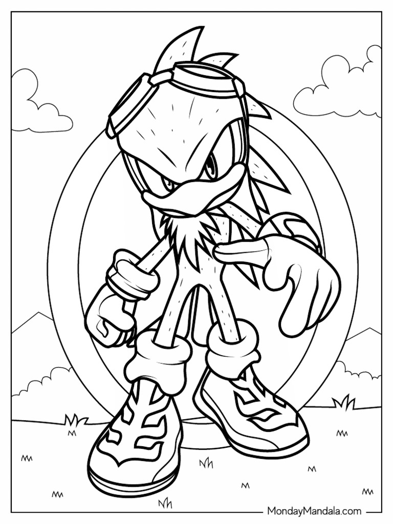 Detailed Jet The Hawk Coloring Page | PDF