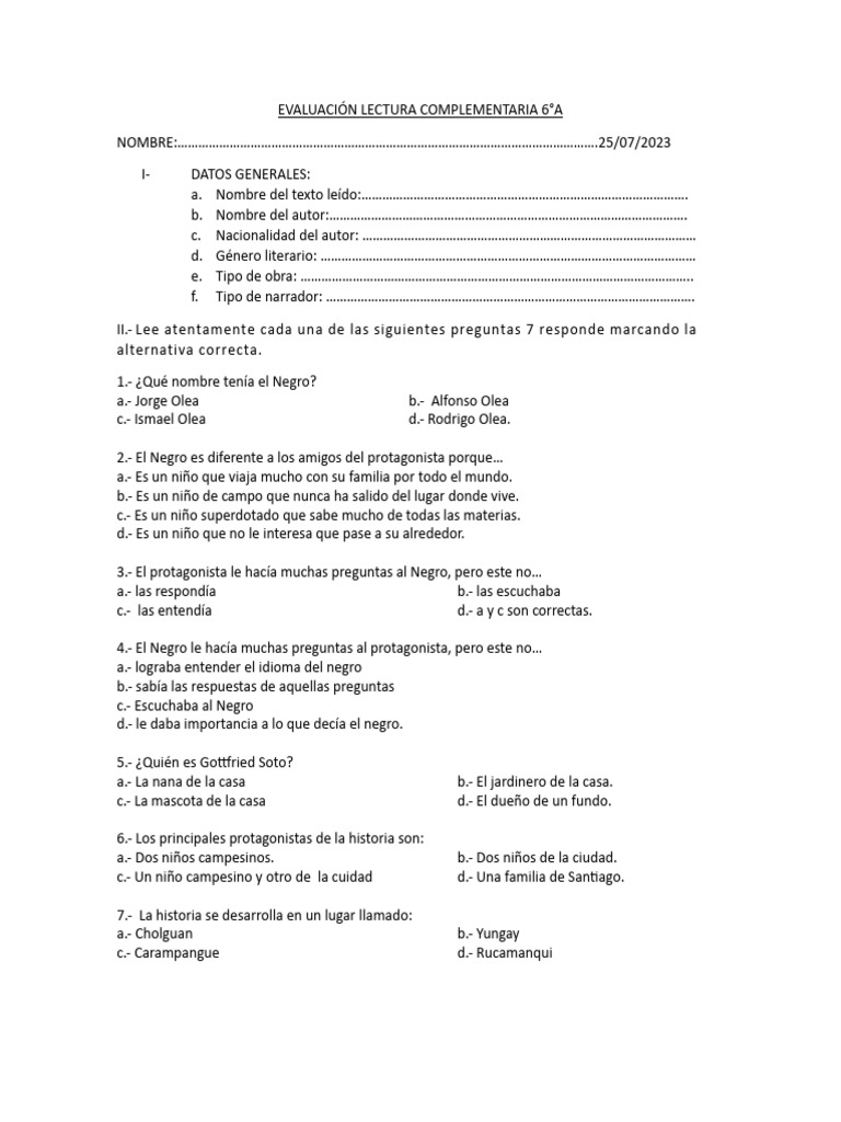 Mi Amigo El Negro | PDF | Ficciones de misterio, "thriller" y crimen ...