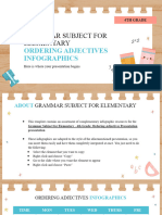 Grammar Subject For Elementary - 4th Grade - Ordering Adjectives Infographics by Slidesgo