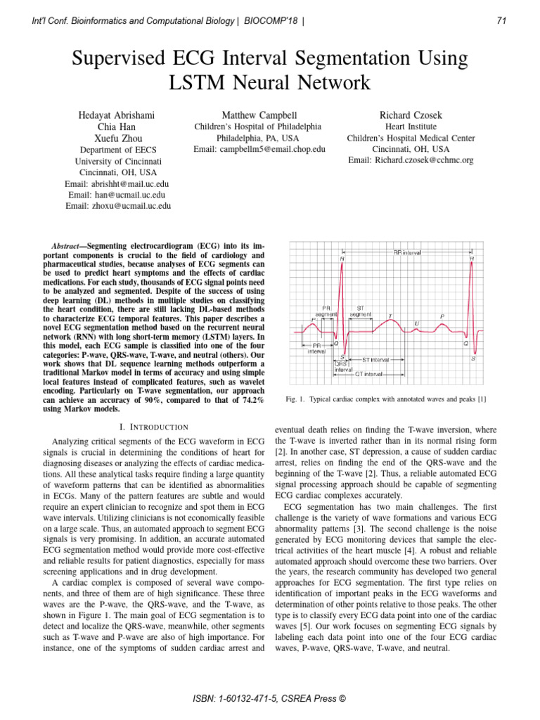 LSTM-Based ECG Interval Segmentation | PDF | Electrocardiography ...