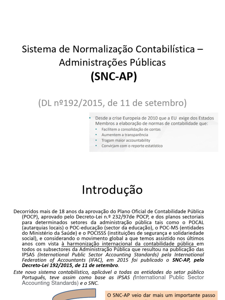 CP Capitulo 3-SNC-AP Financeira | PDF | Contabilidade | Administração ...