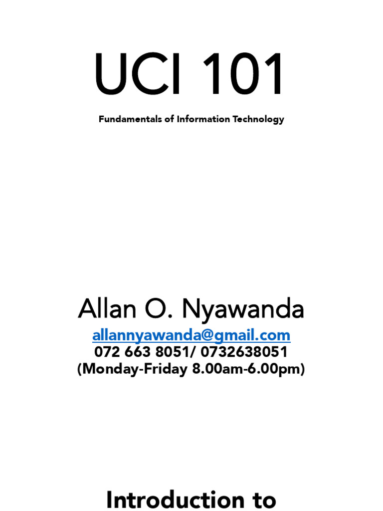 Fundamentals of Information Technology | PDF | Computer Data Storage ...