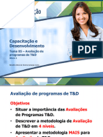 Capacitação e Desenvolvimento: Tema 05 - Avaliação de Programas de T&D