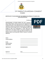 Attestation of Parent/Guardian Consent Form