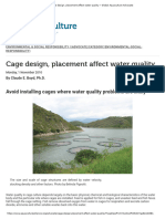 Cage Design Placement Affect Water Quality