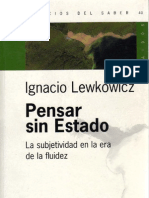 62987451 Lewkowicz Ignacio Pensar Sin Estado