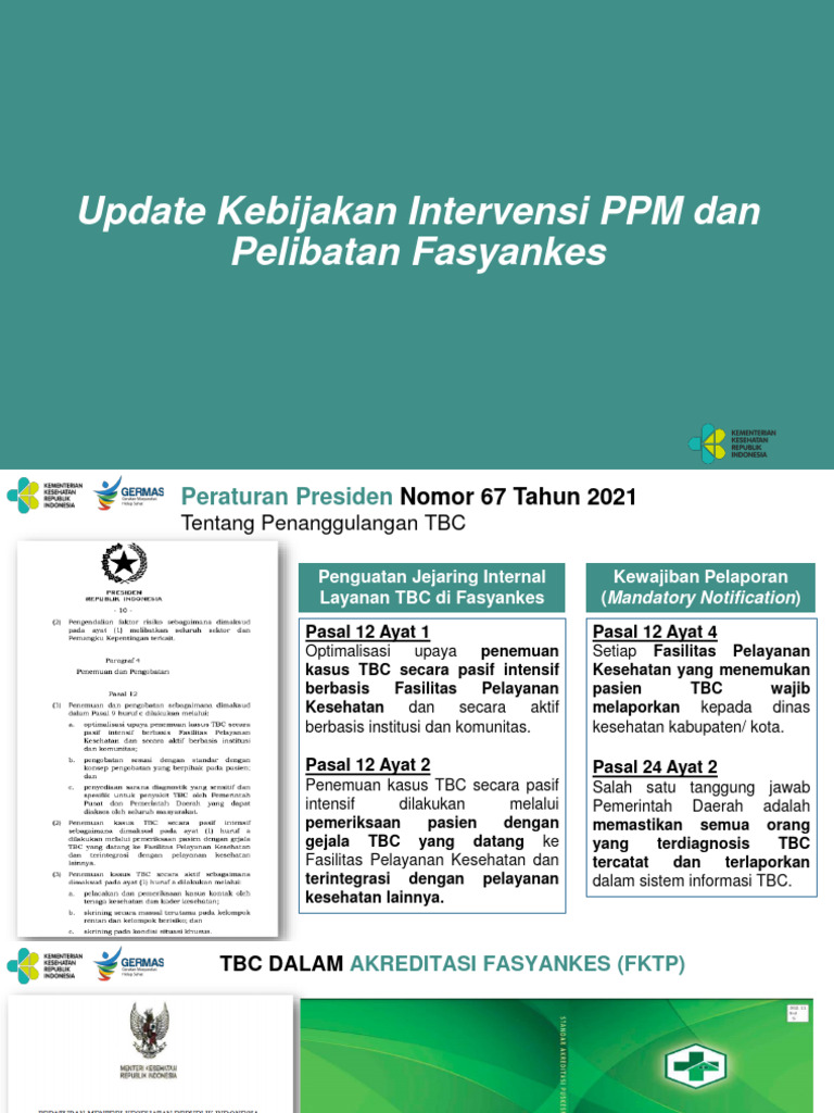 Update Kebijakan Program TBC Dan PPM | PDF | Ilmu Sosial | Sains ...