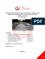 Metodos de Mejora para Suelos Licuables Ante Procesos Sísmicos en La Construcción de Edificaciones