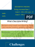 Grade 8 - 9 Descriptive Writing