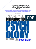 Discovery Series Introduction To Psychology 1st Edition Plotnik Test Bank