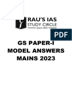 Gs Paper-I Model Answers MAINS 2023