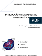 Aula 1 - Introdução Ao Metabolismo