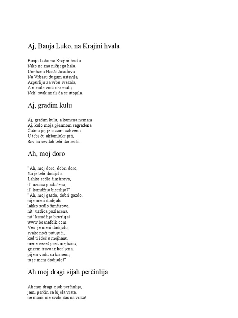 Sevdalinke | PDF