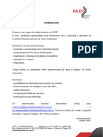 Comunicado - Oportunidade Estágio Remunerado FAEP