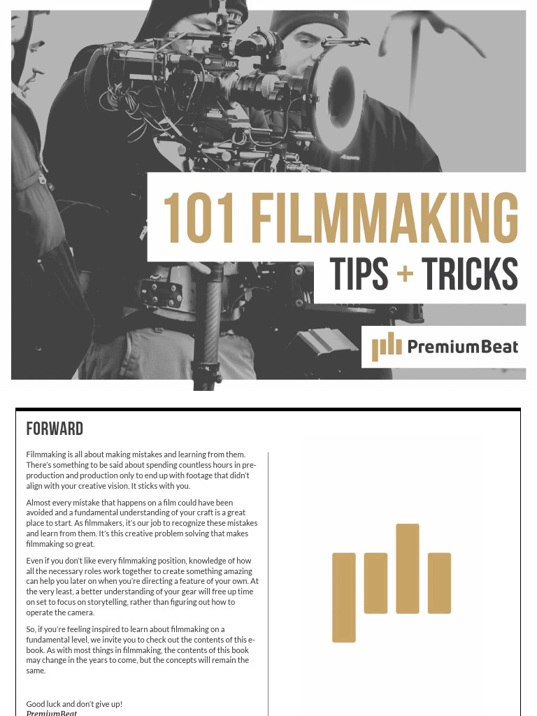 101 Filmmaking Tips and Tricks PDF | PDF | Filmmaking | Audition