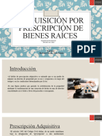 Adquisición Por Prescripción de Bienes Raíces