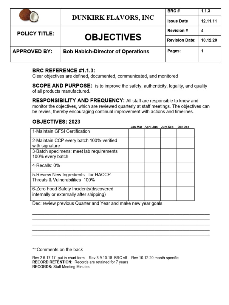 2023 Objectives for Product Safety | PDF