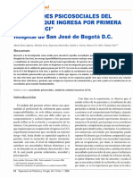 Necesidades Psicosociales Del Paciente Que Ingresa Por Primera Vez A La Uci Hospital de San José de Bogotá D.C