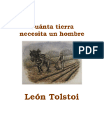 Leon Tolstoi. Cuanta Tierra Necesita Un Hombre