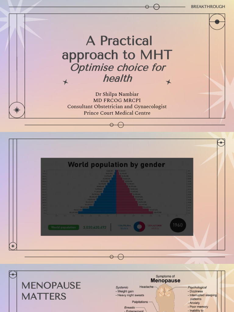 MHT Benefits and Risks for Women's Health | PDF | Hormone Replacement ...
