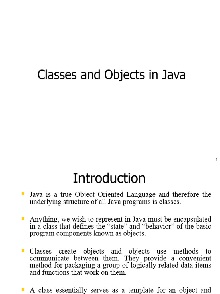 Class and objects pdf class computer programming method