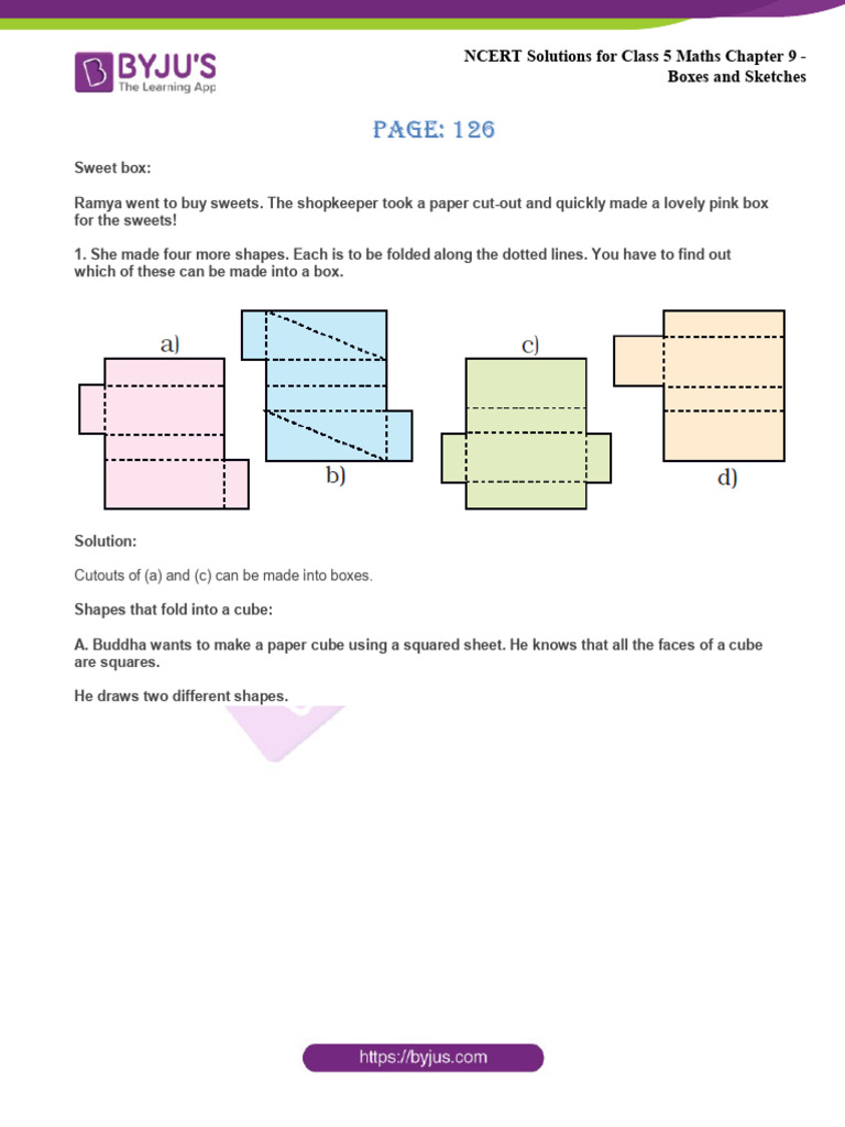 Ncert solutions for class 5 maths 11 may chapter 9 boxes and sketches pdf