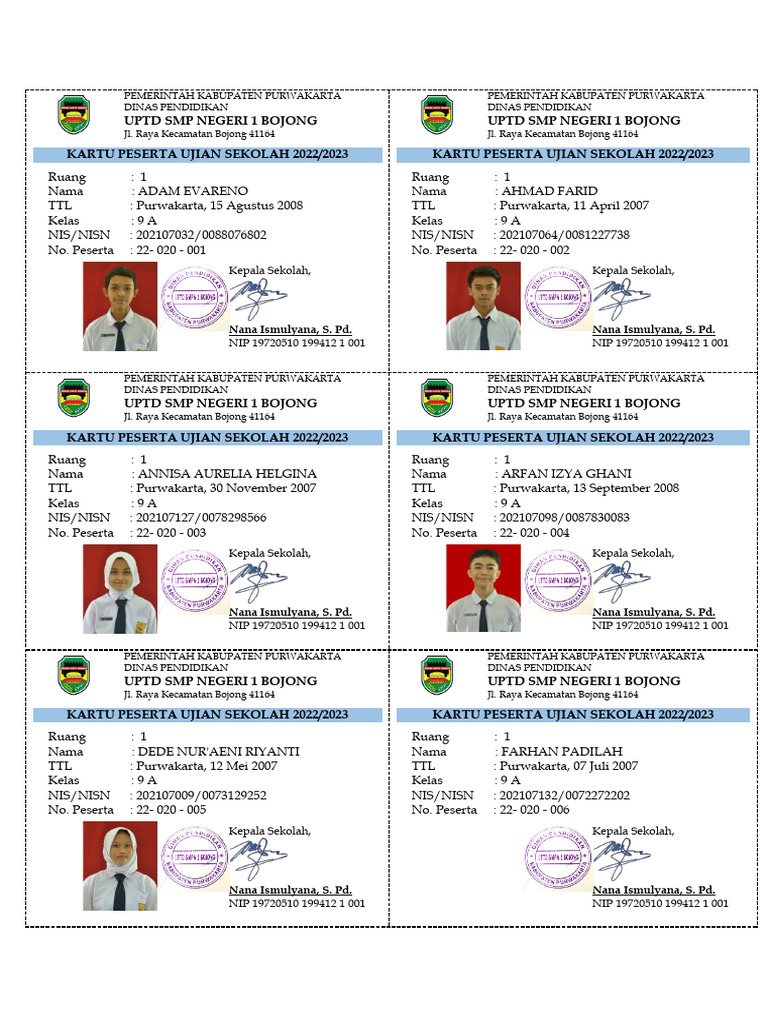 Cara Download Kartu Ujian Sekolah