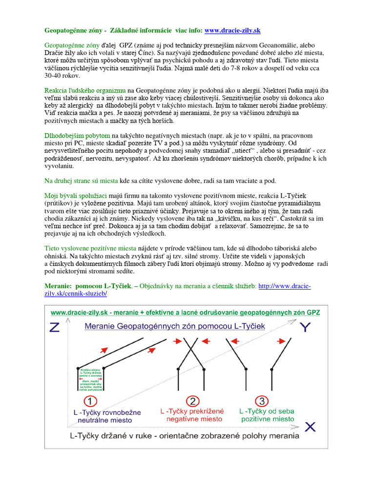 Geopatogénne Zóny Základné Informácie | PDF