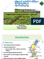 Effect of Boron and Molybdenum On Yield and Yield Contributing Characters of Green Gram (Vigna Radiata L. Wilczek) in Central Dry Zone
