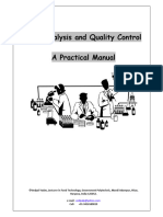 Food Analysis and Quality Control A Practical Manual.