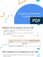 Lugares Geométricos e Produto Escalar