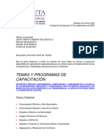Catálogo de Cursos - Francisco Andrade Nebendahl - Etiqueta Internacional - DaGas Guatemala 2023