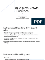 Modelling Algorithm Growth Functions