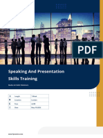 Speaking and Presentation Skills Training