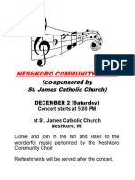 Neshkoro Community Choir Sign - 12-2-23