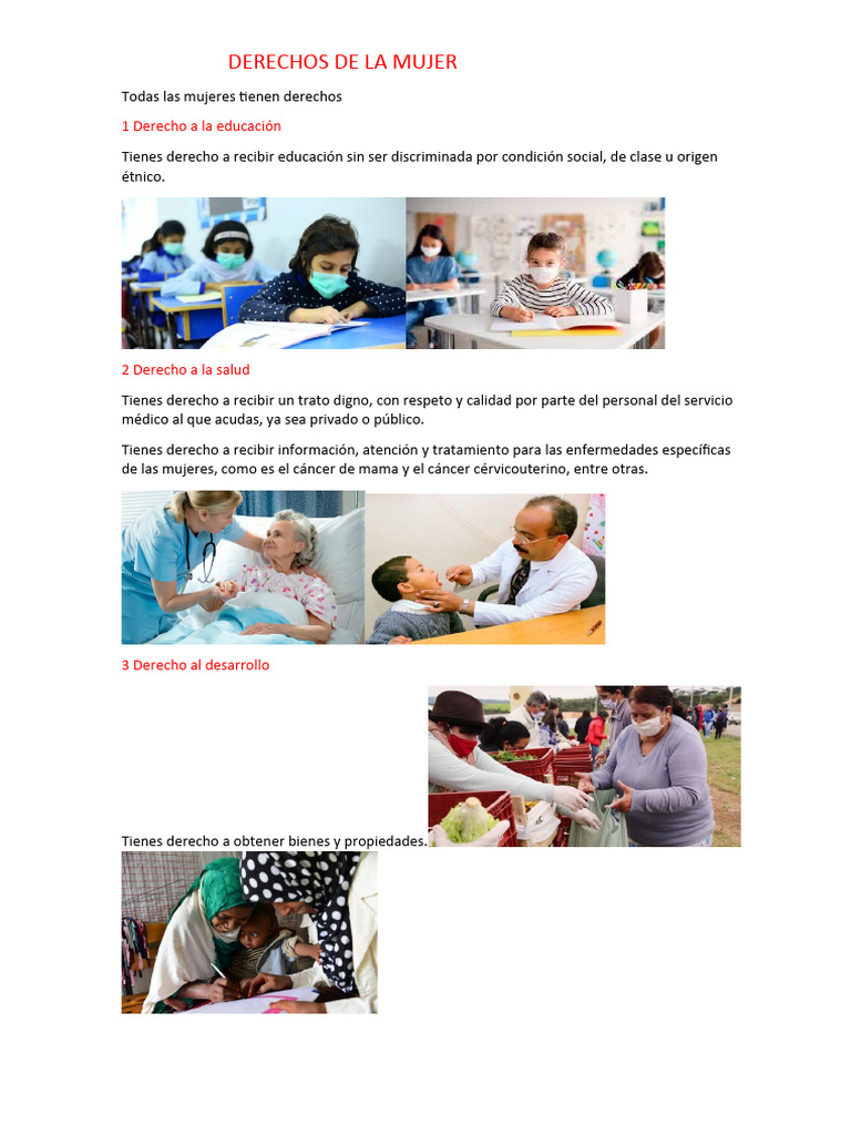Infografía_Derechos_de_la_mujer | PDF | Mujer | Derechos de las mujeres