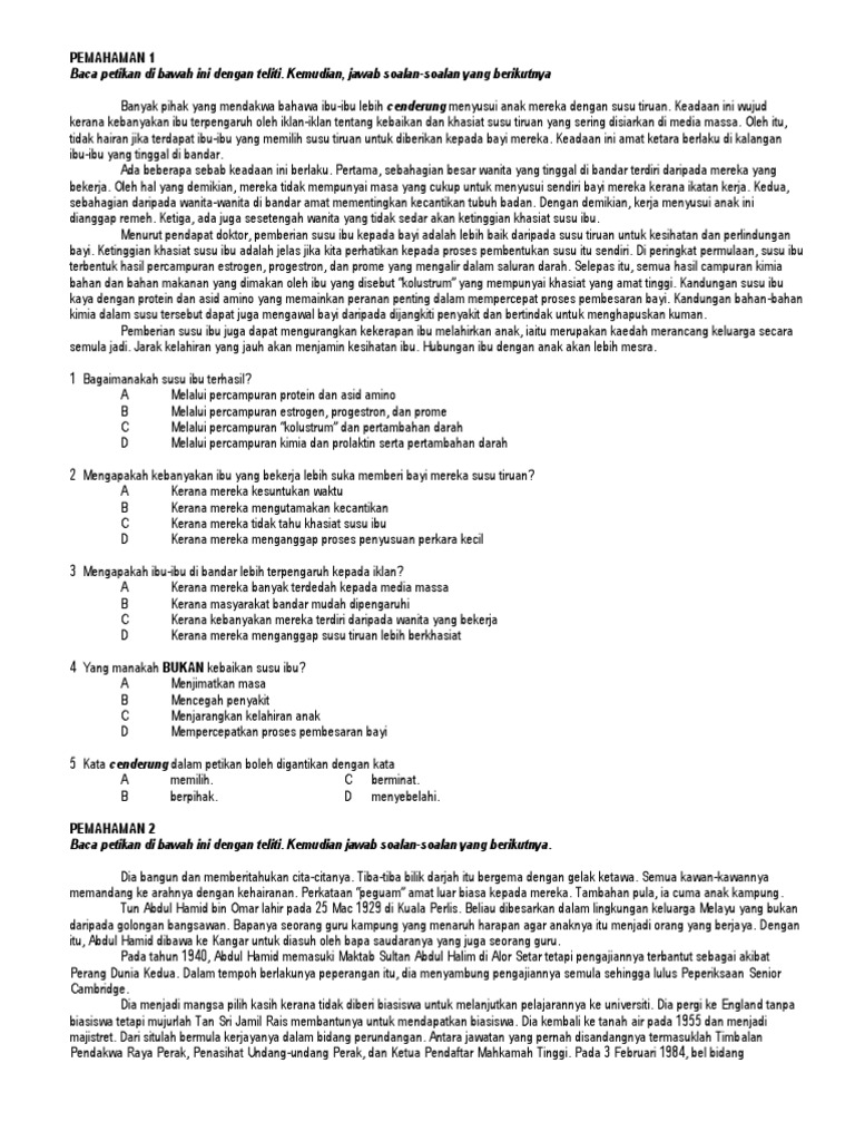 Pemahaman 1 40 Pdf