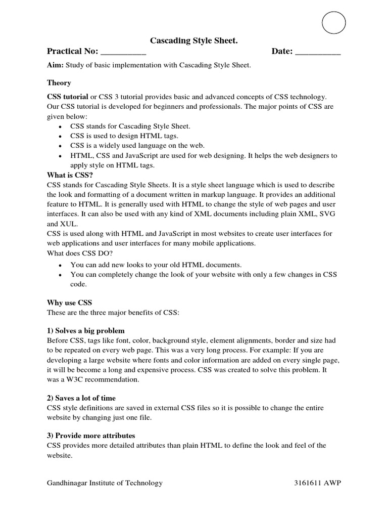 3161611 AWP Lab Manual PDF Http Cookie Html Element