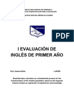 Evaluación de Inglés