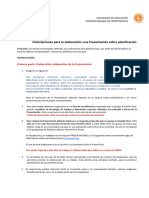 Orientaciones para Elaborar La Presentación Sobre Planificación